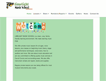 Tablet Screenshot of limelightmusicschool.com